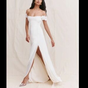 Reformation Strapless White Dress